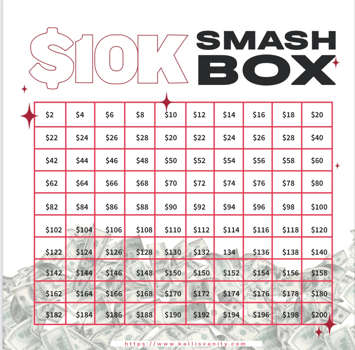 Handbags 10K Savings Smash Box