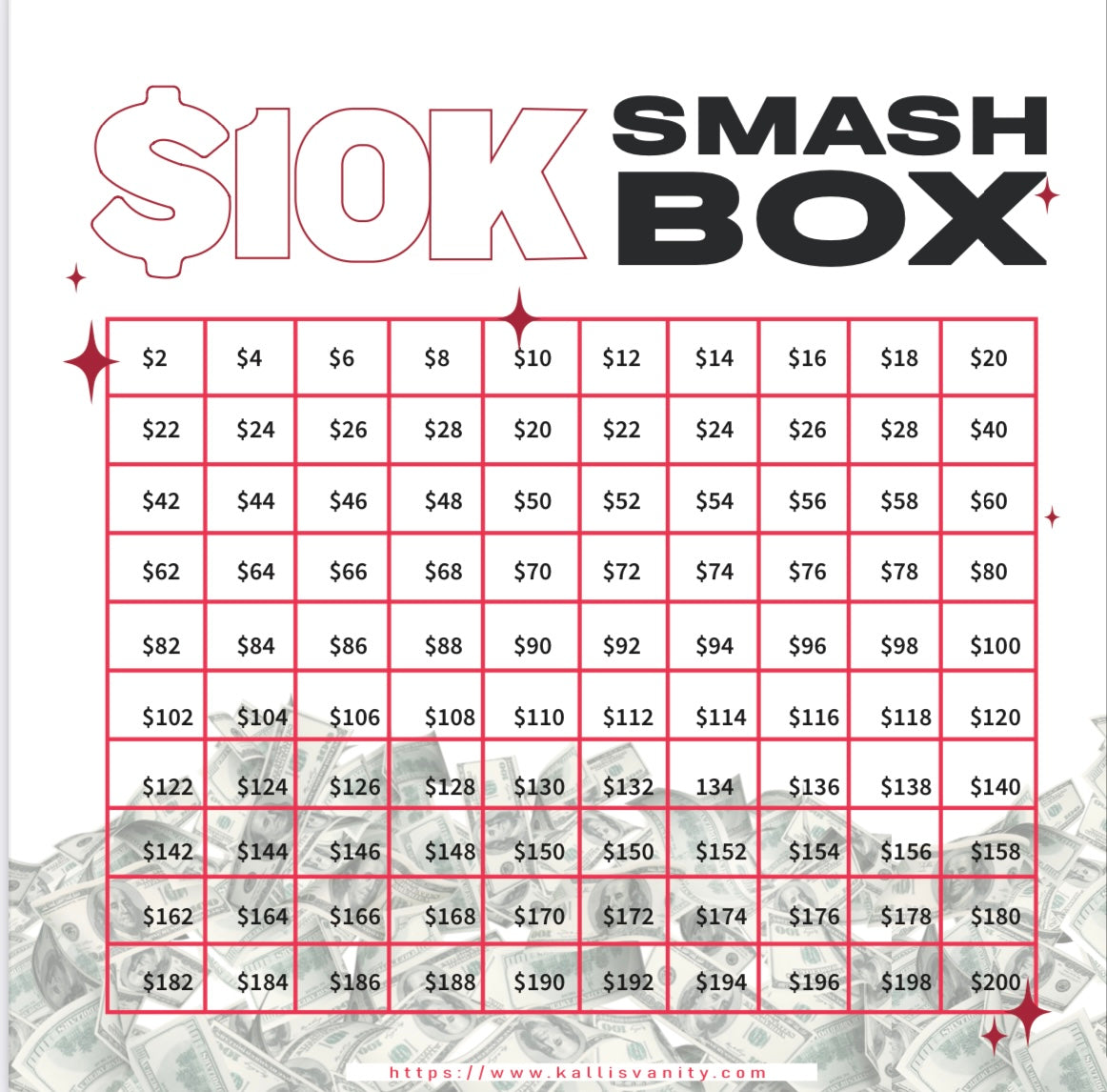 10K Savings Smash Box